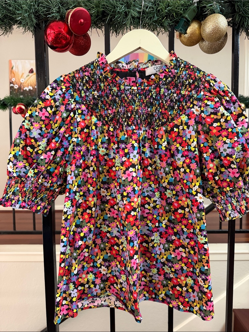 CROSBY by Mollie Burch Multicolor Floral Smocked Top